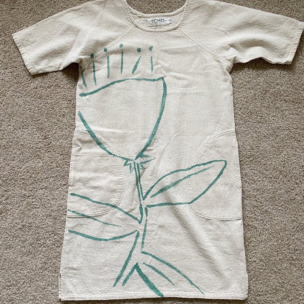 Po-em Tunic Dress, size xs, 100% cotton